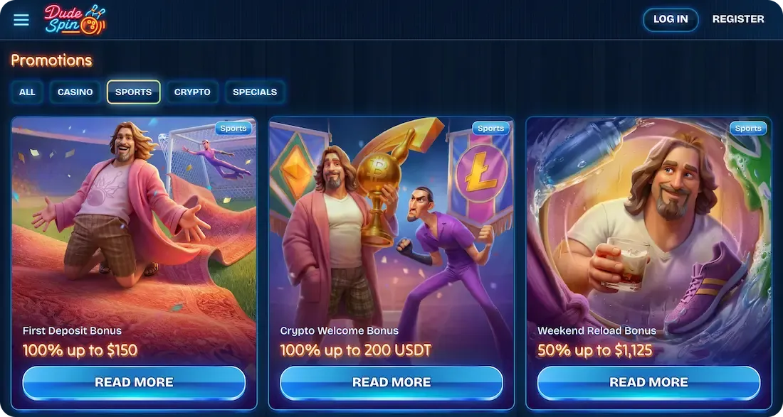 dudespin casino bonus sport