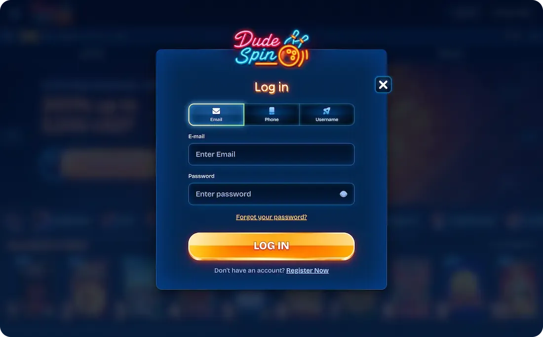 dudespin casino email login