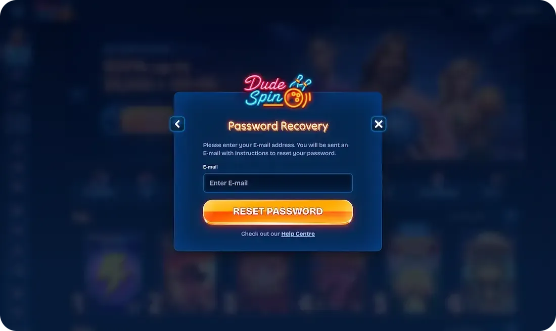 dudespin casino forget password