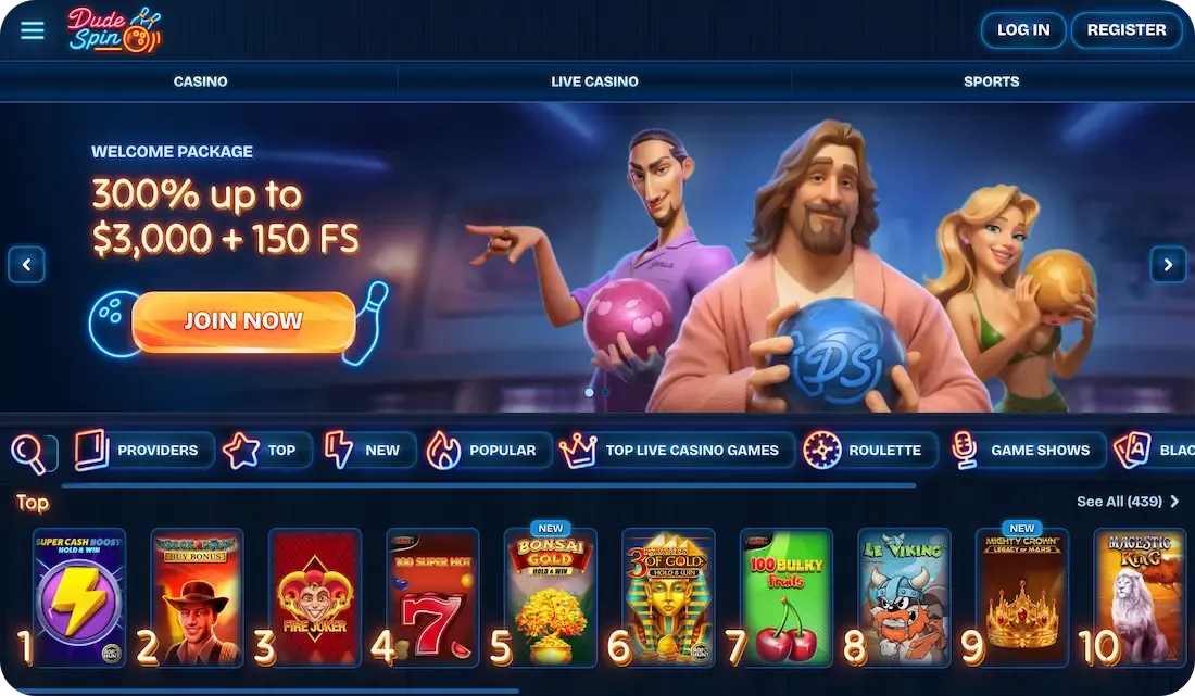 dudespin casino site